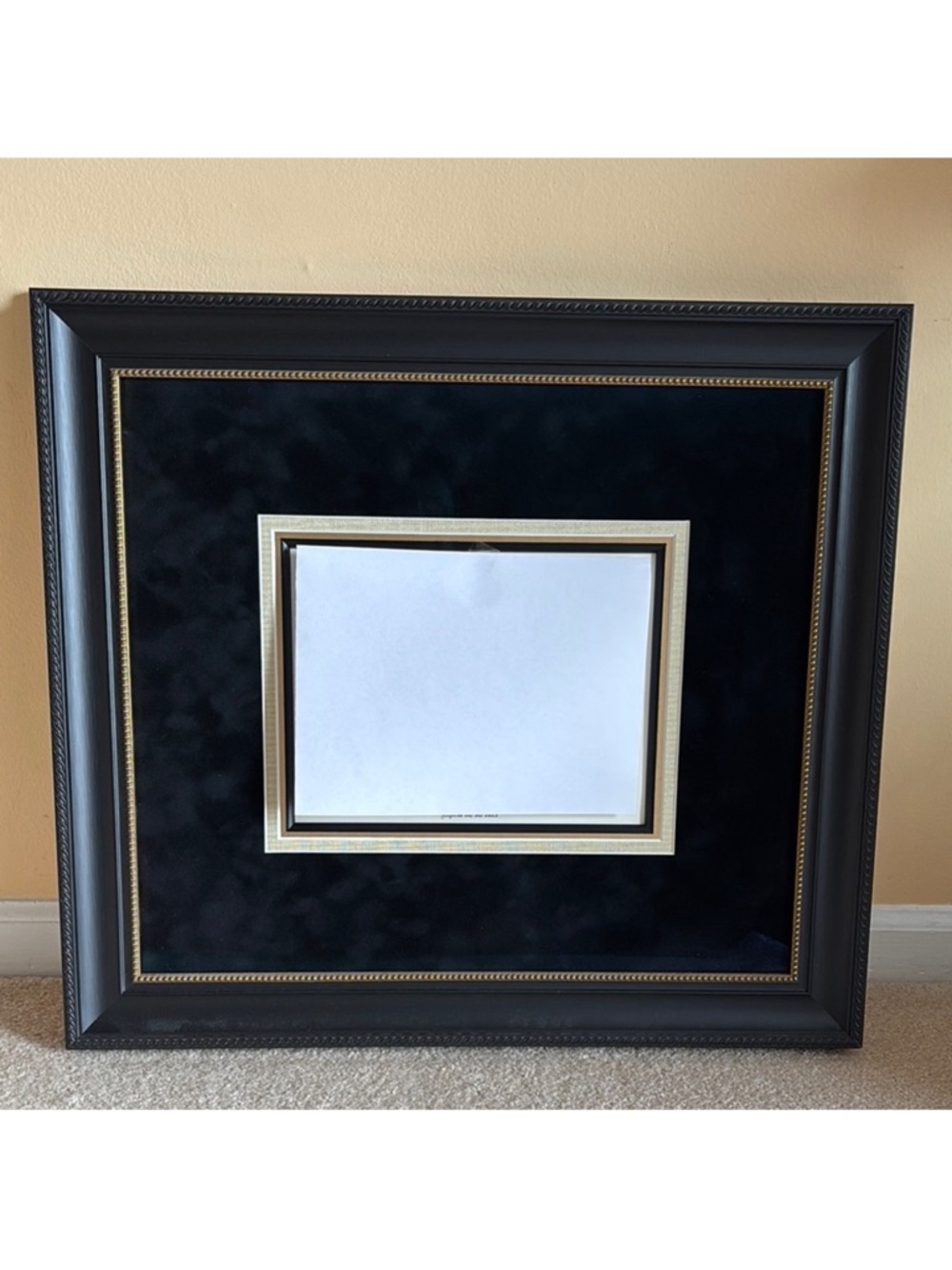 Custom frame for a standard 8.5" x 11" diploma/certificate/award